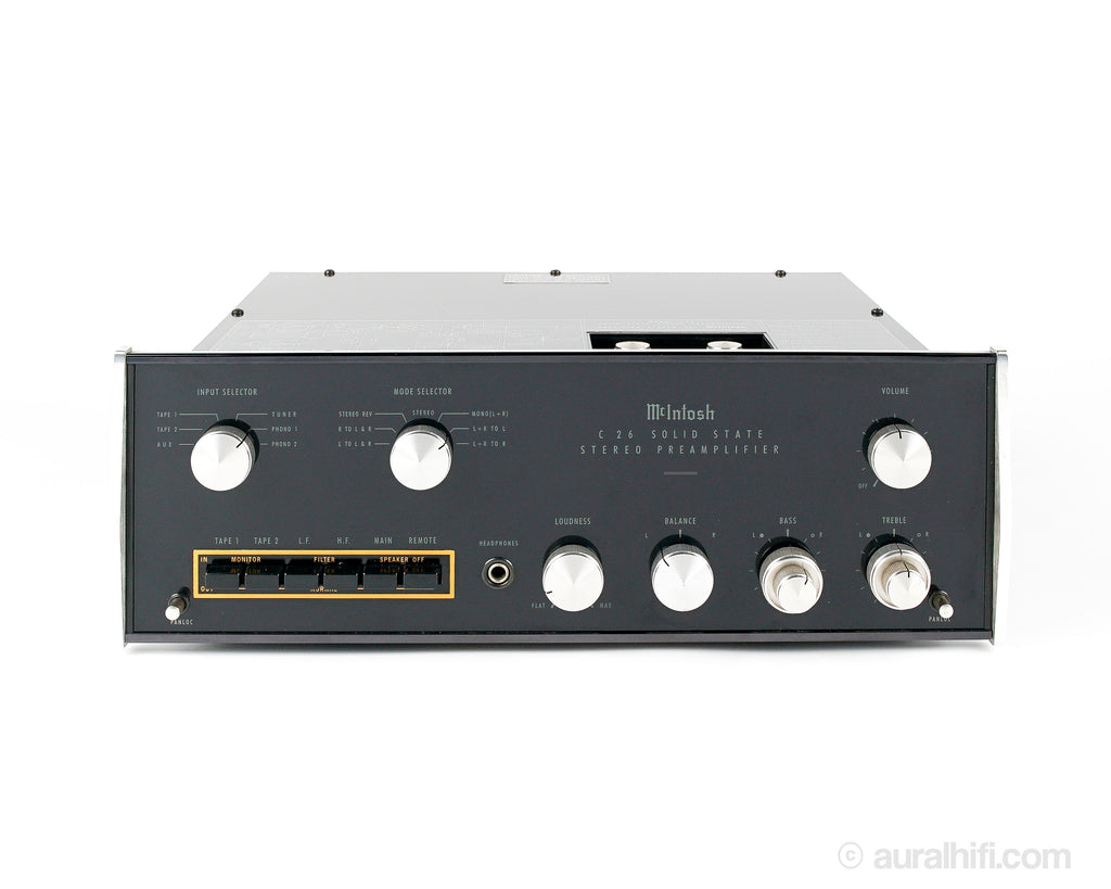 Vintage Mcintosh C26 // Solid-State Preamplifier / New Glass