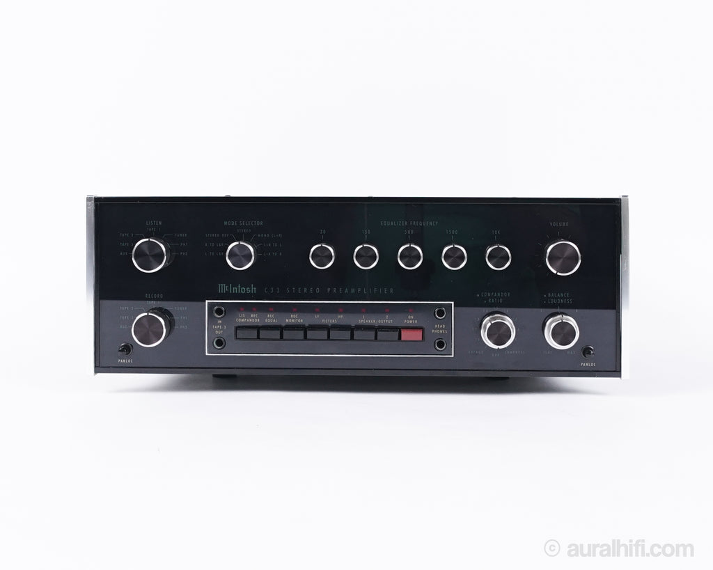 Vintage Mcintosh C33 // Solid-State Preamplifier / New Glass