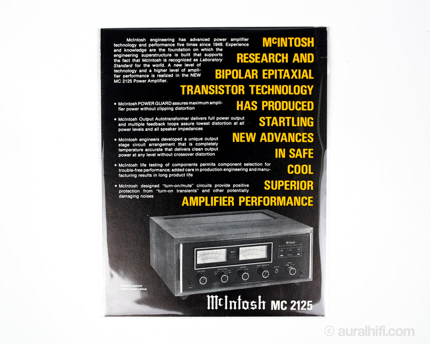 Vintage McIntosh Advert // MC 2125 / Very Good Plus