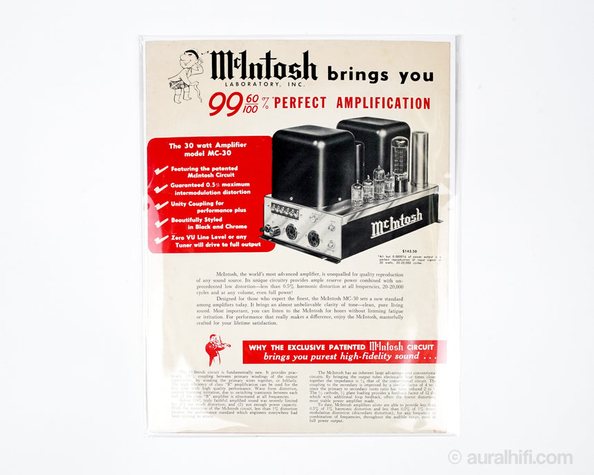 Vintage McIntosh Advert // MC 30 / Very Good Plus