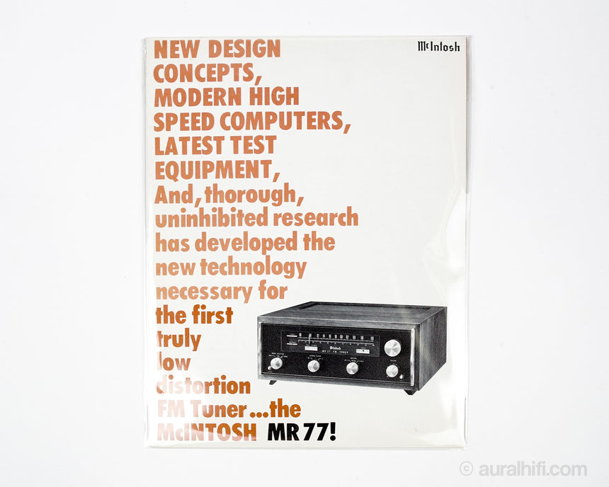 Vintage McIntosh Advert // MR 77 / Very Good Plus