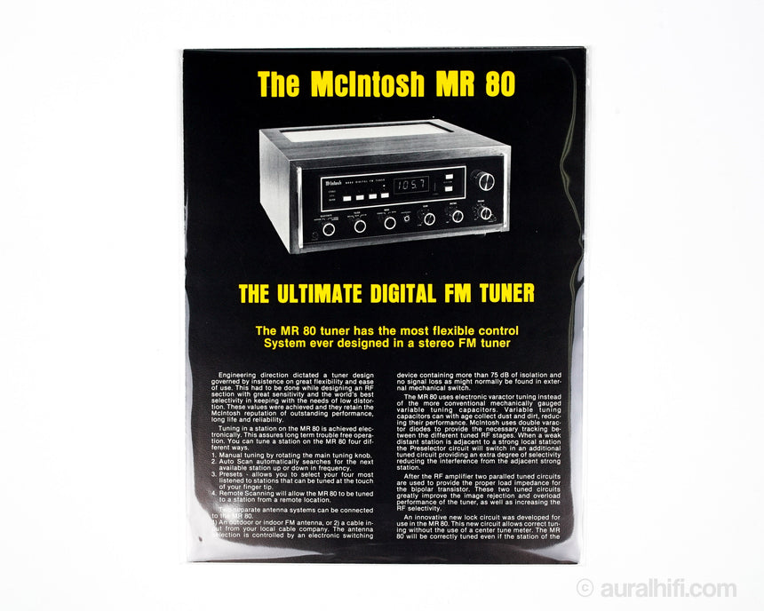 Vintage McIntosh Advert // MR 80 / Very Good Plus