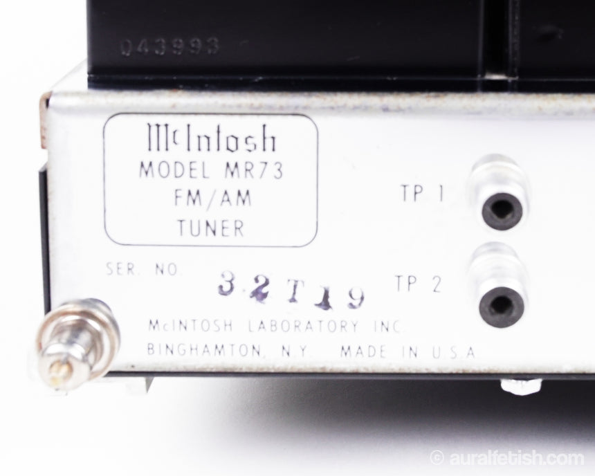 Vintage McIntosh MR73 // Vintage Solid-State Tuner
