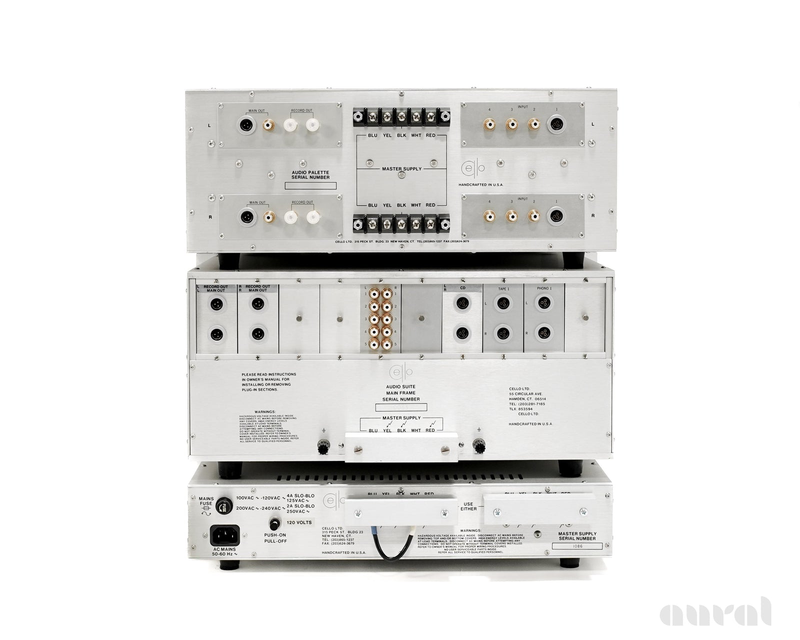 Cello Audio Components Cello Audio Palette 0736 / Audio Suite 0033 / Master Supply 1086 ...