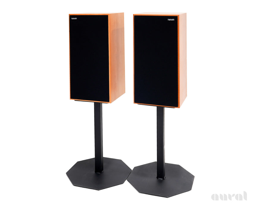 Harbeth Super HL5 Plus XD // Preowned / Bookshelf Speakers / Cherry / Custom Stands