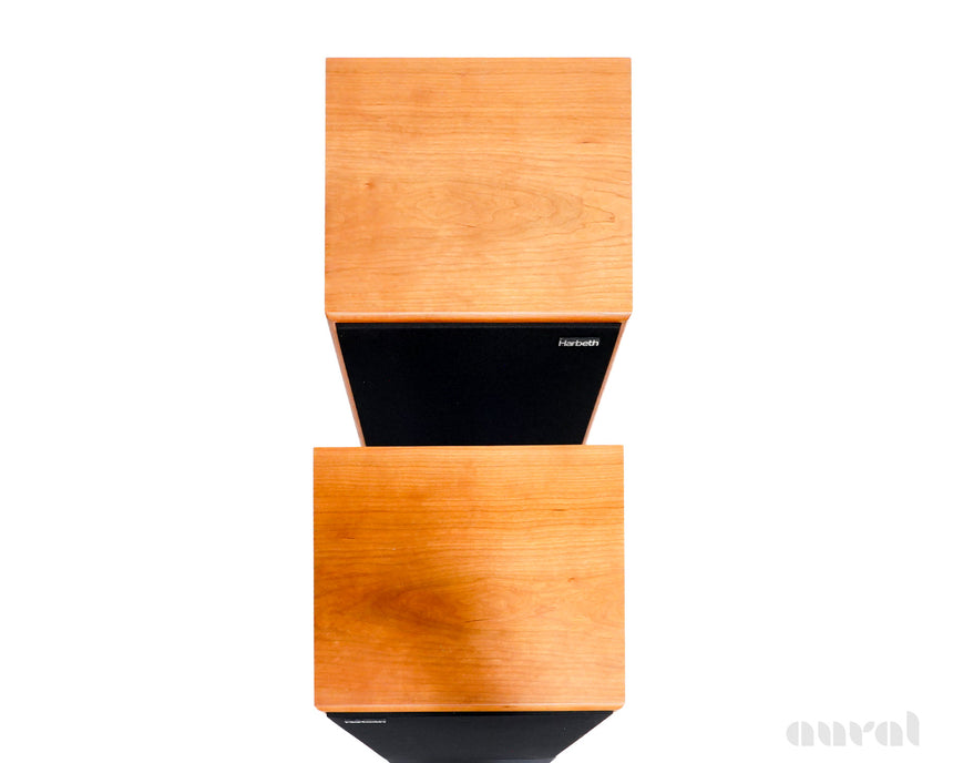 Harbeth Super HL5 Plus XD // Preowned / Bookshelf Speakers / Cherry / Custom Stands