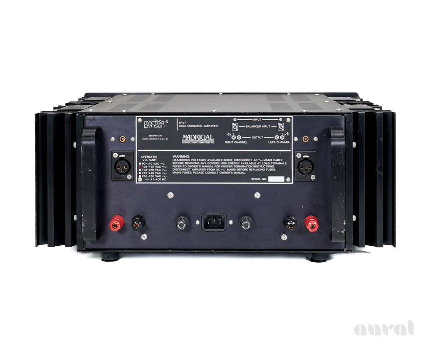 Mark Levinson No. 27 // Vintage / Dual Monaural Solid-State Amplifier / Recapped (1630)