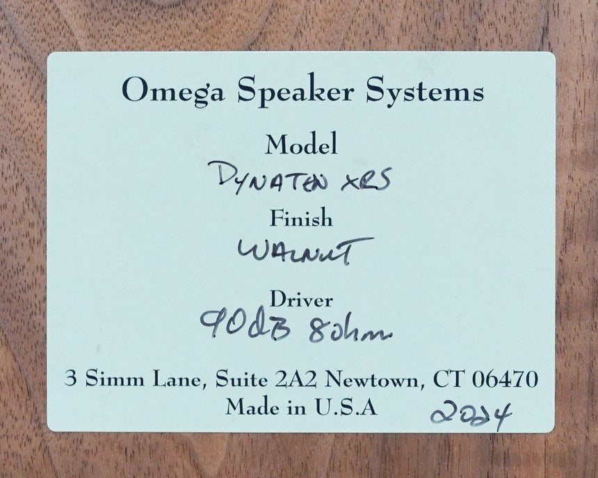 Omega DynaTen XRS // Preowned / Floorstanding Speakers / 90db