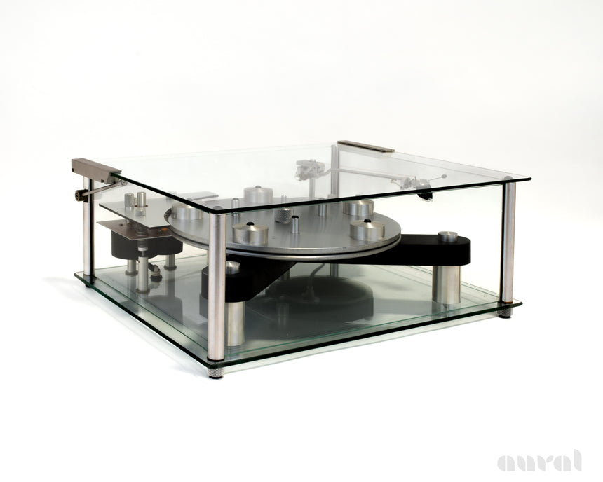 Vintage / Transcriptors Skeleton // Glass Cased Turntable / Hana SH Cart