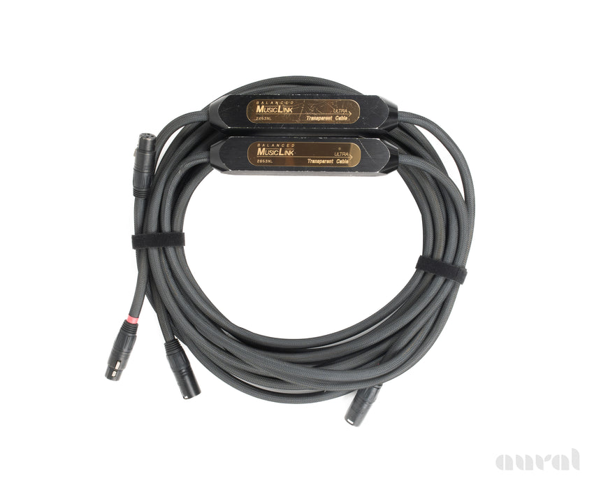 Preowned / Transparent Audio MusicLink Ultra // Balanced XLR Interconnects / 15ft Pair / 2653XL