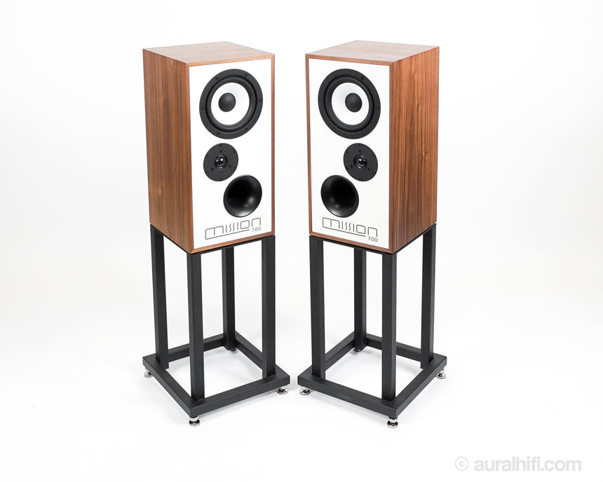 New / Mission  700 //  Speakers / Walnut   / With Stands