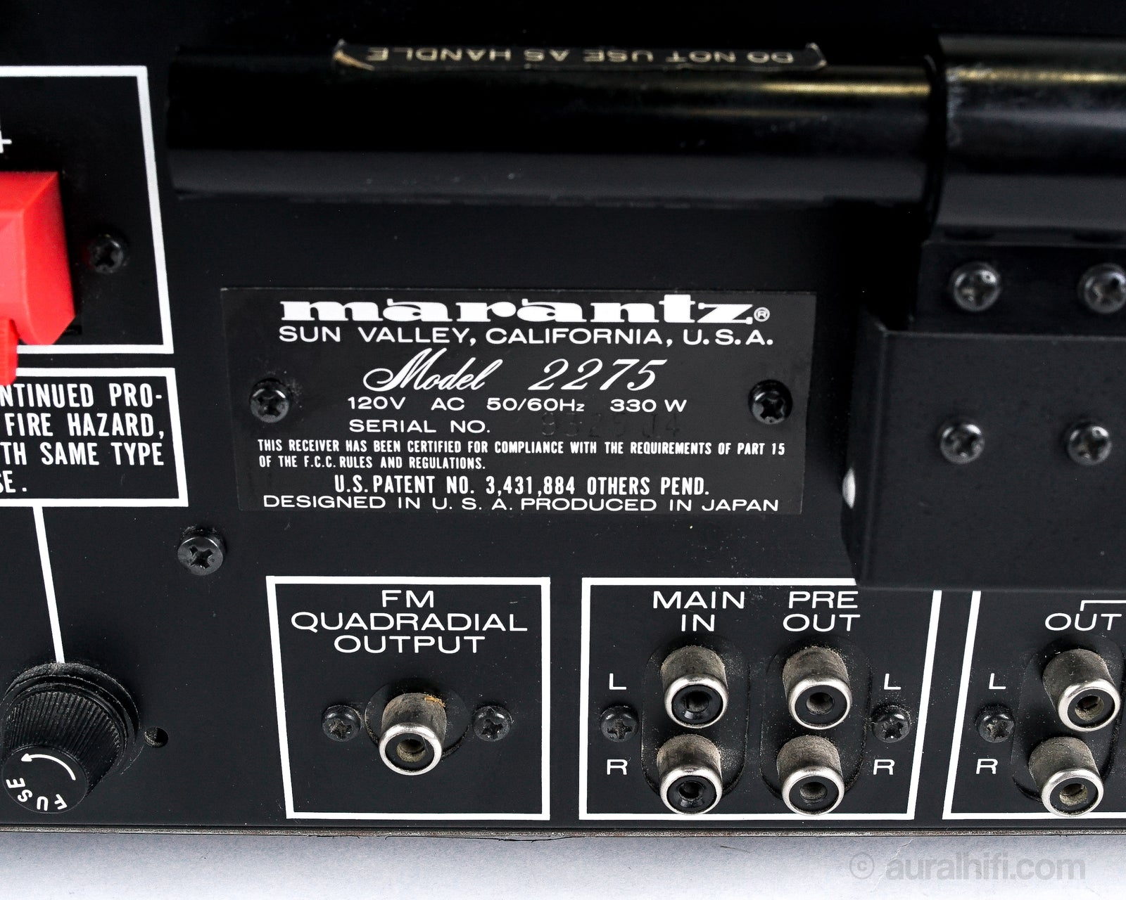 Vintage Marantz 2275 // Solid-State Receiver / Restored – AURAL HiFi