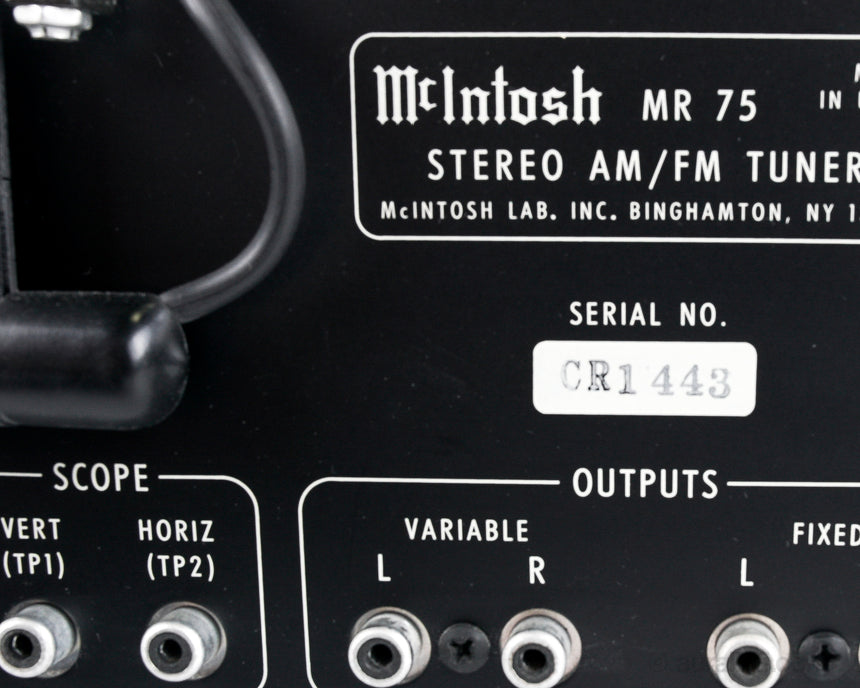 Vintage McIntosh MR75 // Solid-State Tuner / Professionally Serviced and Aligned