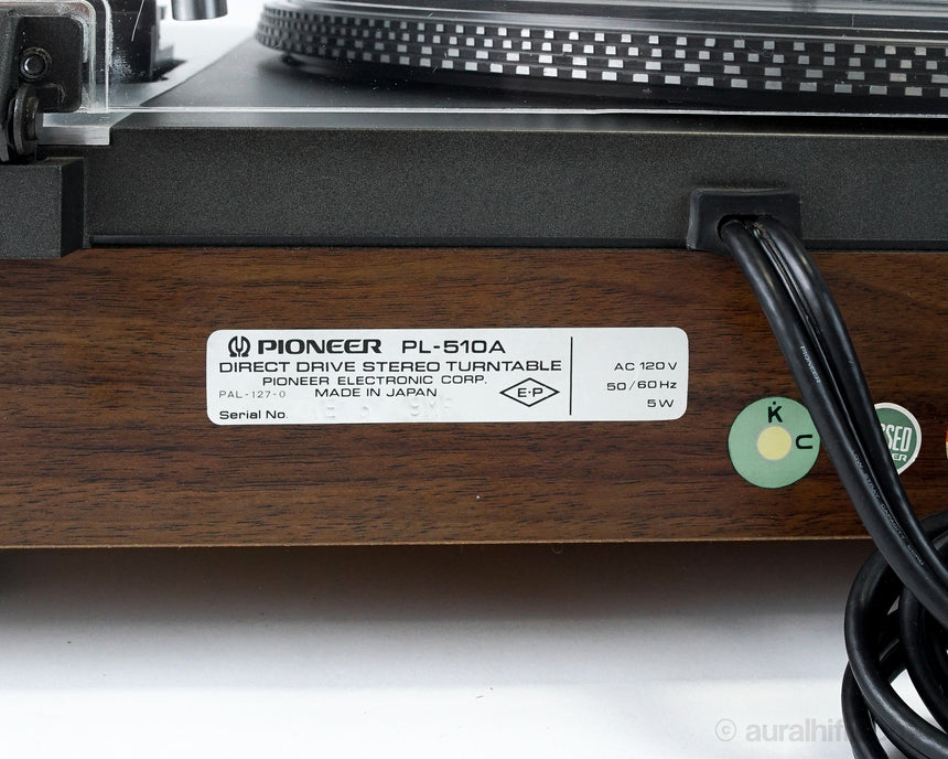 Vintage Pioneer PL-510A // Direct Drive Turntable / Original Box