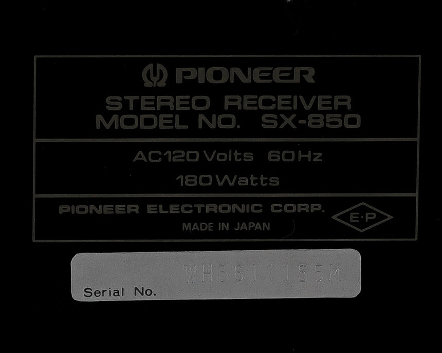 Vintage Pioneer SX-850 // Monster Receiver / Original Box