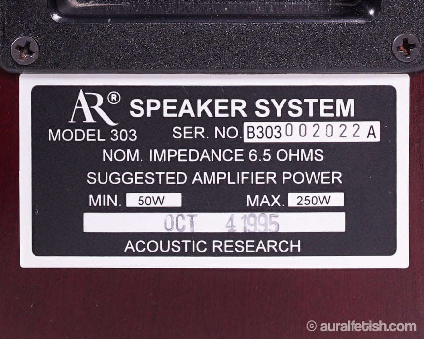 Acoustic Research AR-303 // Speakers / Recapped