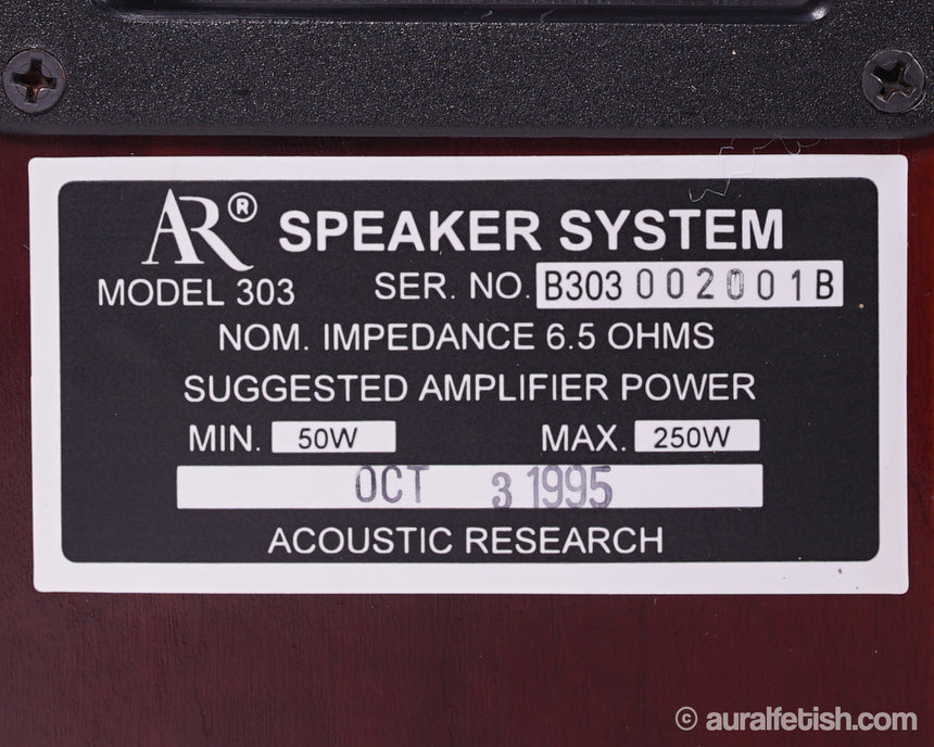 Acoustic Research AR-303 // Speakers / Recapped
