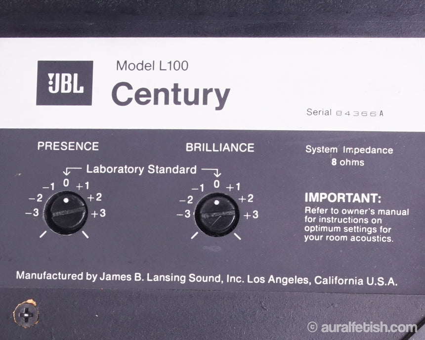 JBL L100 Century // Speakers / New Foam Grilles