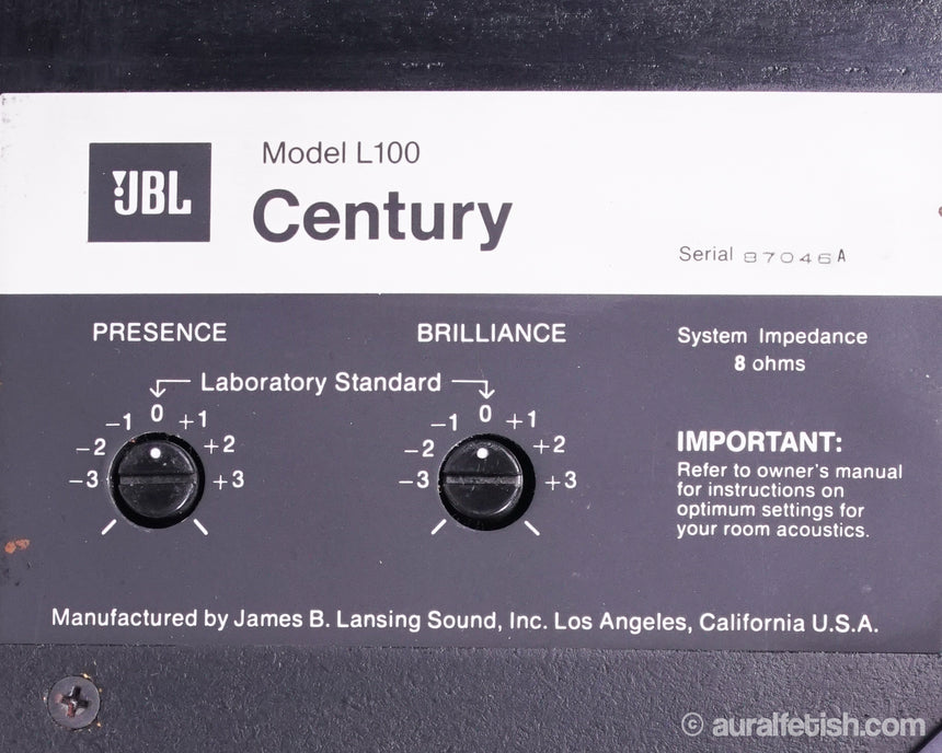 JBL L100 Century // Speakers / New Foam Grilles