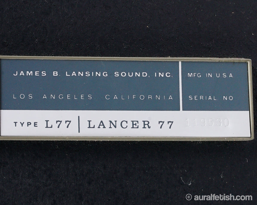 JBL L77 // Lancer 77 Speakers