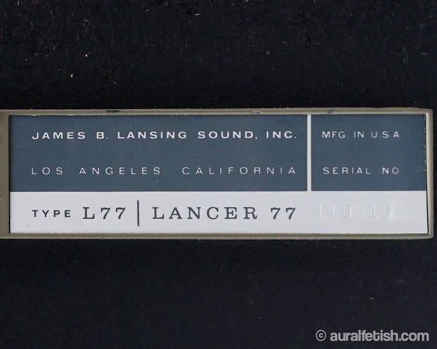 JBL L77 // Lancer 77 Speakers