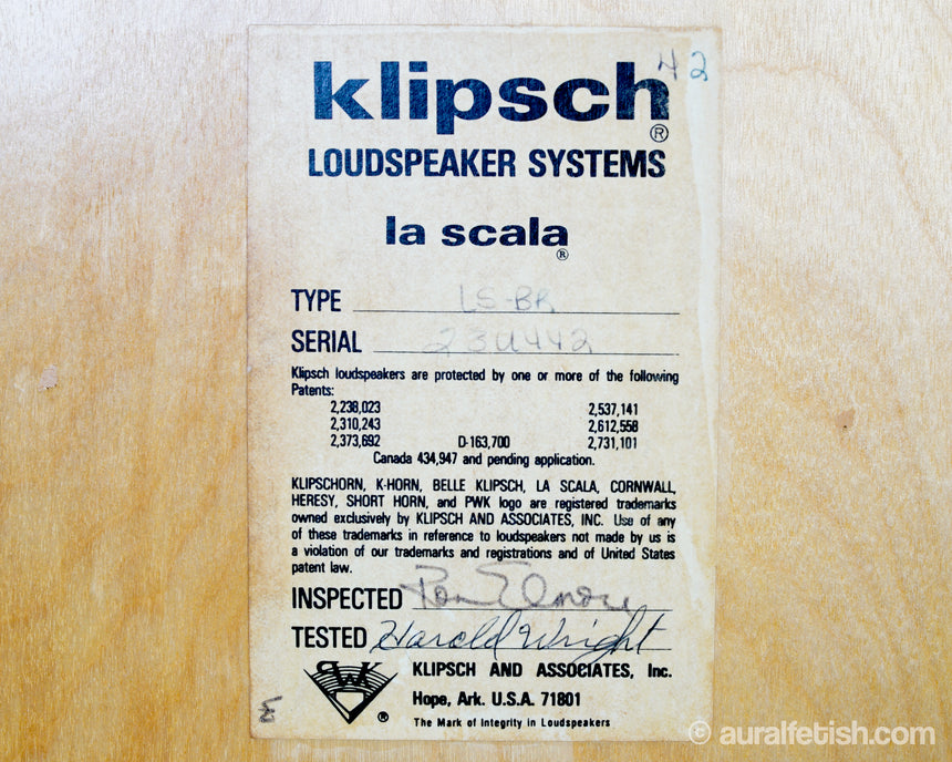 Klipsch La Scala // Speakers In Birch
