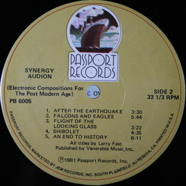 Synergy - Audion (Electronic Compositions For The Post Modern Age) // Vinyl Record