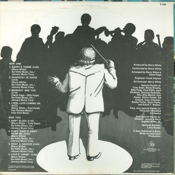 Barry White - Rhapsody In White // Vinyl Record