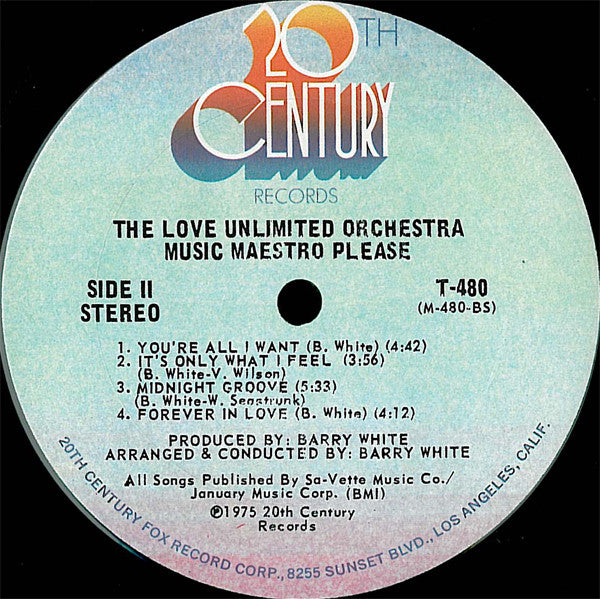 Love Unlimited Orchestra - Music Maestro Please // Vinyl Record
