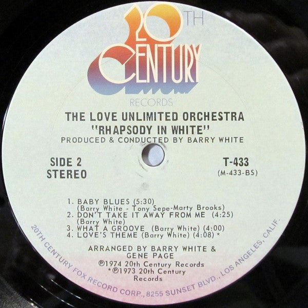 Barry White - Rhapsody In White // Vinyl Record