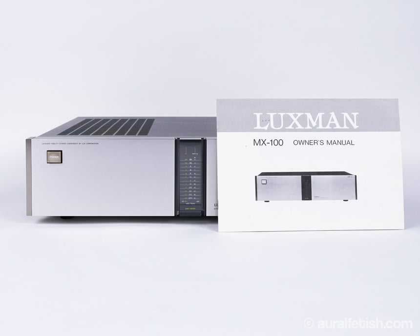 Luxman MX-100 // Vintage Solid-State Amplifier / 150wpc / Orig. Manual
