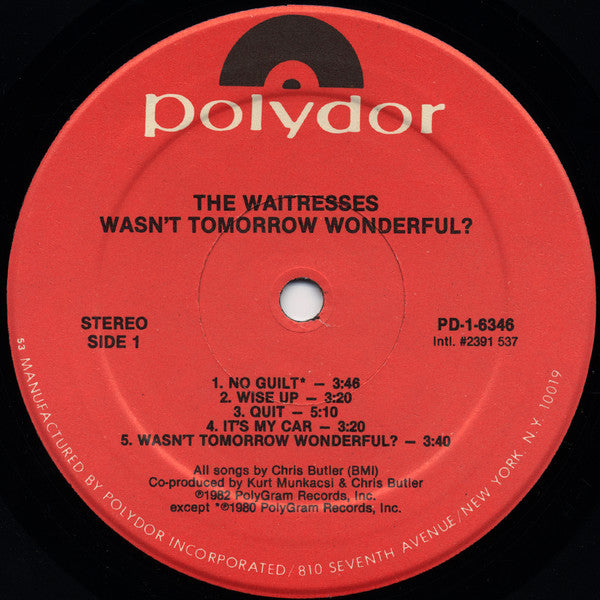 The Waitresses - Wasn't Tomorrow Wonderful? // Vinyl Record