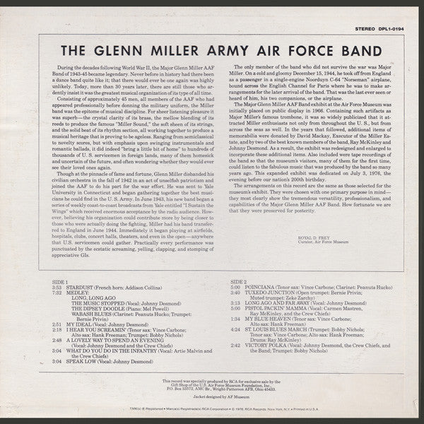 Glenn Miller And The Army Air Force Band - U.S. Air Force Museum Exhibit Dedication Record (Wright-Patterson Air Force Base, Ohio) // Vinyl Record / Original cellophane