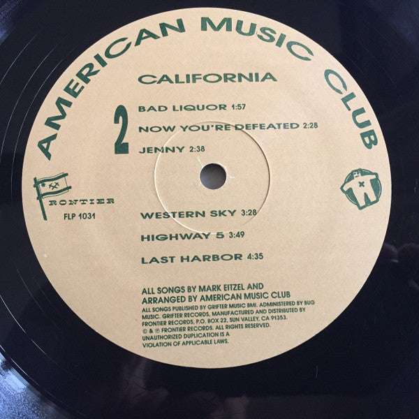 American Music Club - California // Vinyl Record