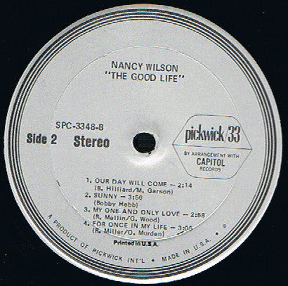 Nancy Wilson - The Good Life // Vinyl Record