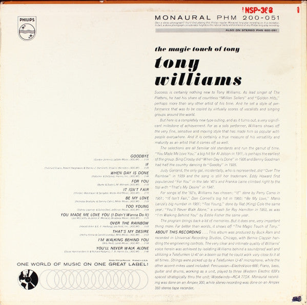 Tony Williams - The Magic Touch Of Tony // Vinyl Record