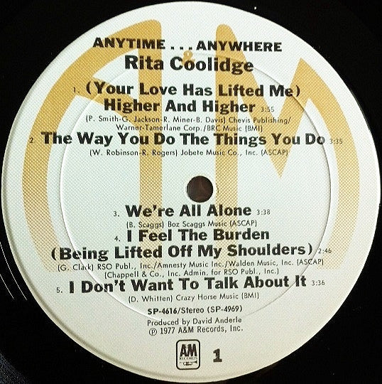 Rita Coolidge - Anytime... Anywhere // Vinyl Record