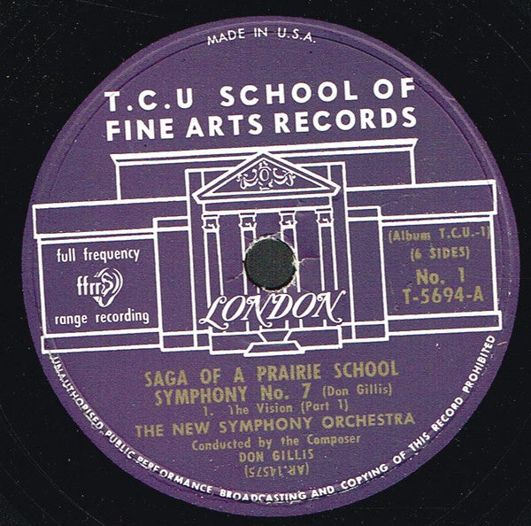 Don Gillis - Saga Of A Prairie School (Symphony No. 7) // Vinyl Record