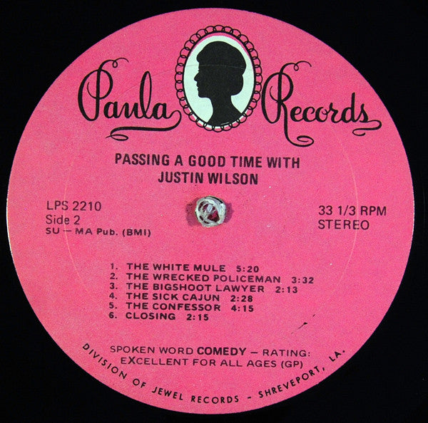 Justin Wilson - Pass A Good Time With Justin Wilson // Vinyl Record