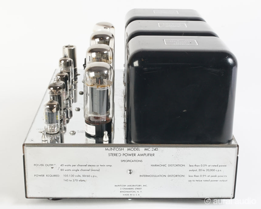 Vintage McIntosh MC240 // Stereo Tube Amplifier