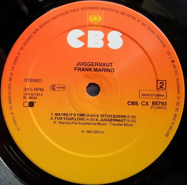 Frank Marino - Juggernaut // Vinyl Record