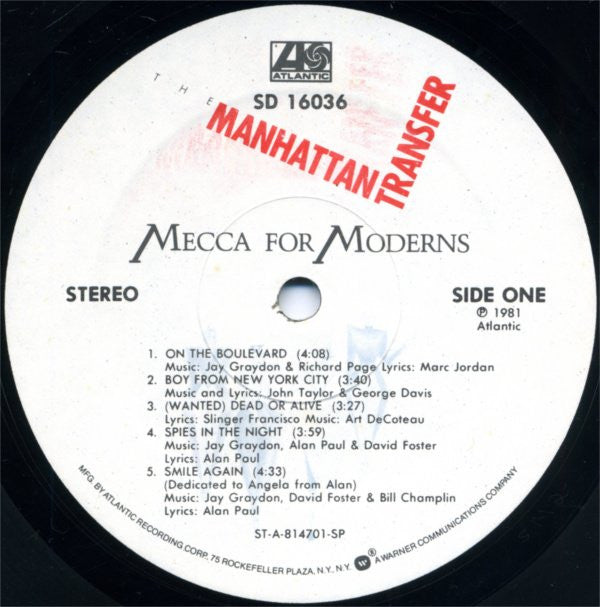 The Manhattan Transfer - Mecca For Moderns // Vinyl Record