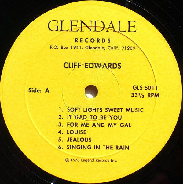 Cliff Edwards - Ukulele Ike // Vinyl Record