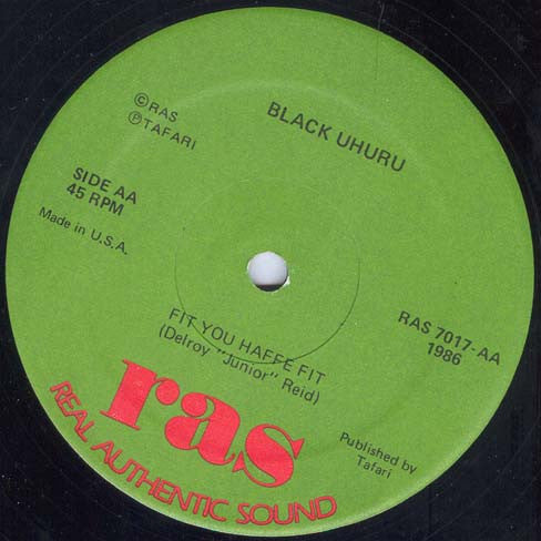 Black Uhuru - Conviction Or A Fine / Fit You Haffe Fit // Vinyl Record