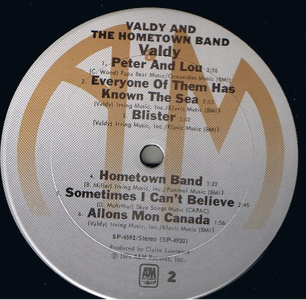 Valdy - Valdy And The Hometown Band // Vinyl Record