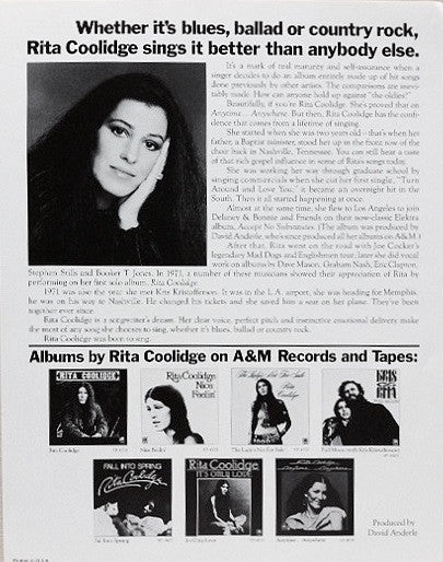 Rita Coolidge - Anytime... Anywhere // Vinyl Record
