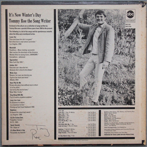 Tommy Roe - It's Now Winter's Day // Vinyl Record