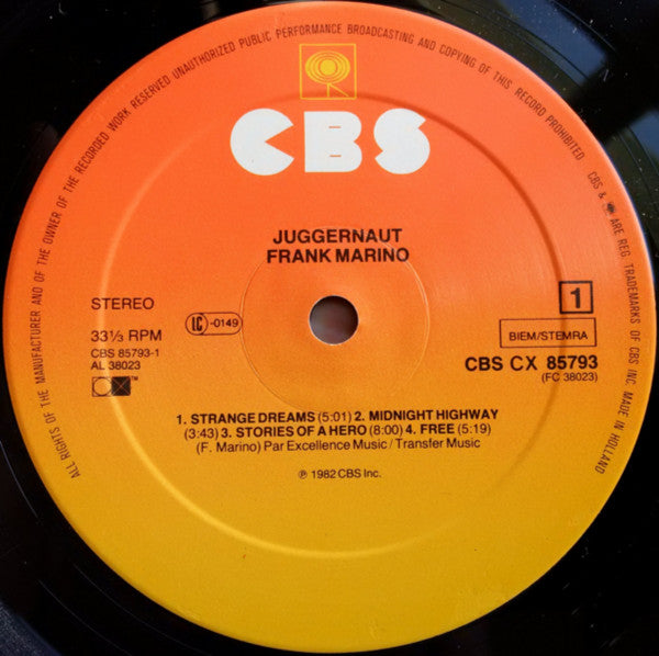 Frank Marino - Juggernaut // Vinyl Record