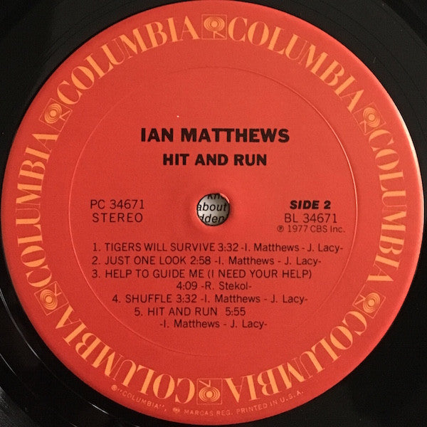 Iain Matthews - Hit And Run // Vinyl Record