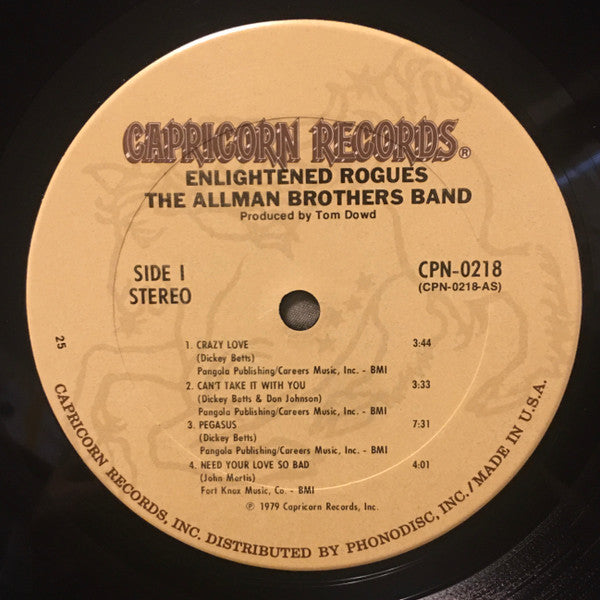 The Allman Brothers Band - Enlightened Rogues // Vinyl Record